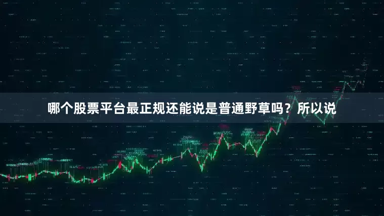 哪个股票平台最正规还能说是普通野草吗？所以说