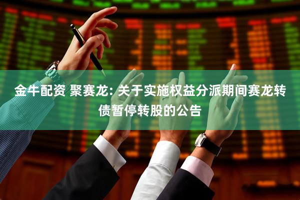 金牛配资 聚赛龙: 关于实施权益分派期间赛龙转债暂停转股的公告